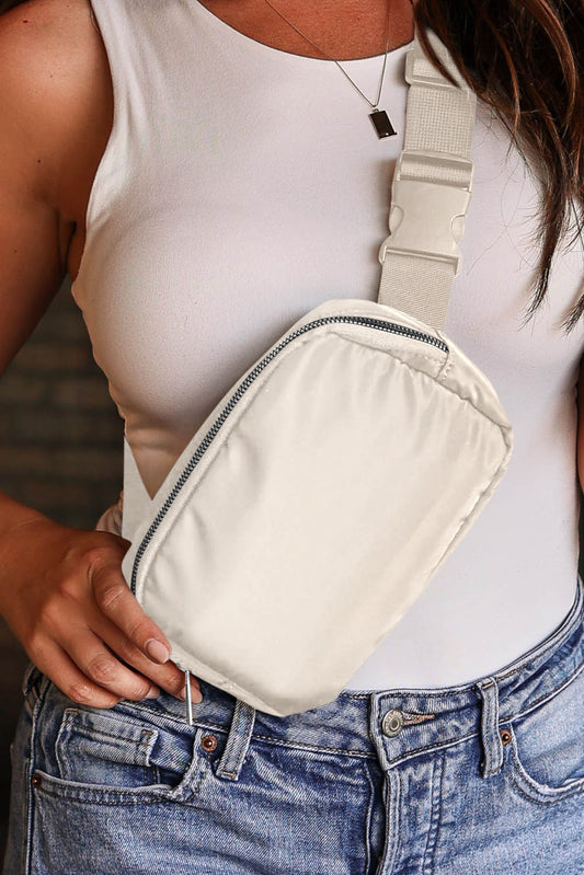Casual Waterproof Zipped Crossbody Chest Bag 20*5*14cm - Premium Shoes & Bags/Crossbody Bags from Ashes 2 Wildflowers Boutique, LLC- Just $12.48! Shop now at Ashes 2 Wildflowers Boutique, LLC