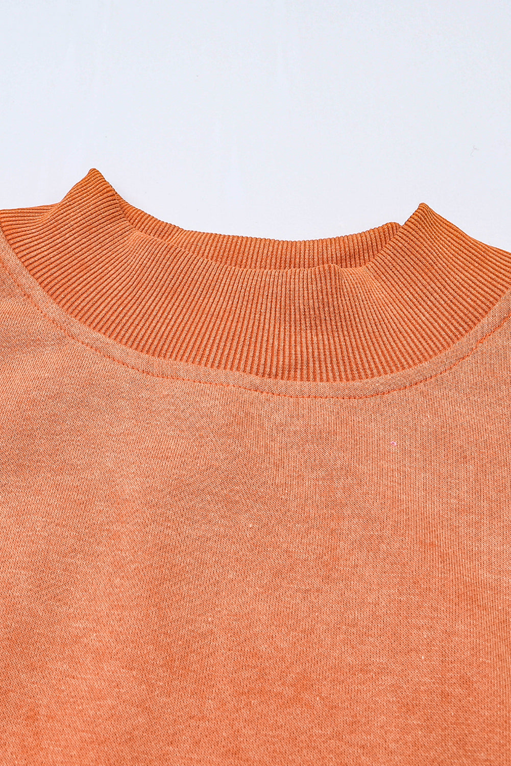 Orange Drop Shoulder Crew Neck Pullover Sweatshirt - Premium Tops from Momma Done Gone Crafty- Just $41.94! Shop now at Momma Done Gone Crafty