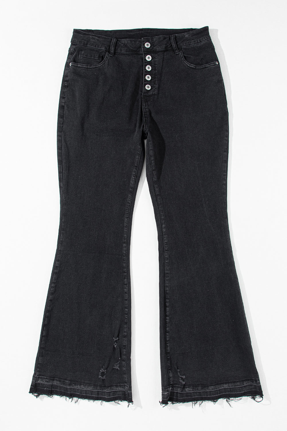 Black High Waist Button Front Flare Jeans - Premium Bottoms/Jeans from Ashes 2 Wildflowers Boutique, LLC- Just $33.84! Shop now at Ashes 2 Wildflowers Boutique, LLC