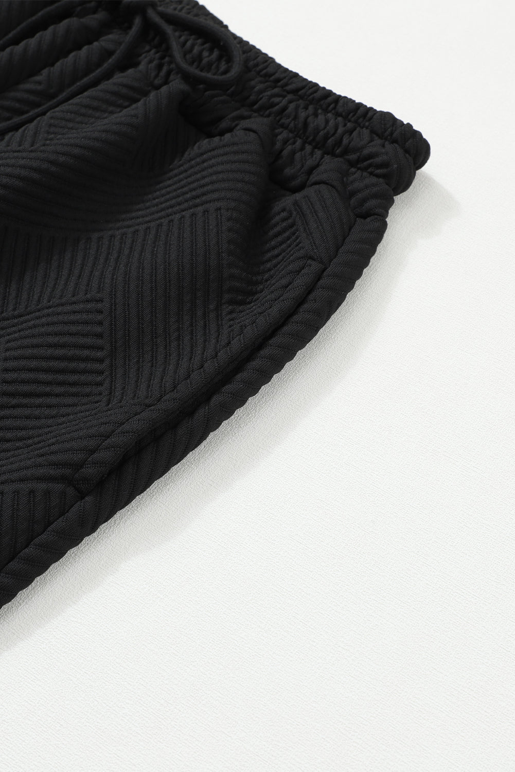 Black Ultra Loose Textured 2pcs Slouchy Outfit - Premium Loungewear from Momma Done Gone Crafty- Just $36.60! Shop now at Momma Done Gone Crafty