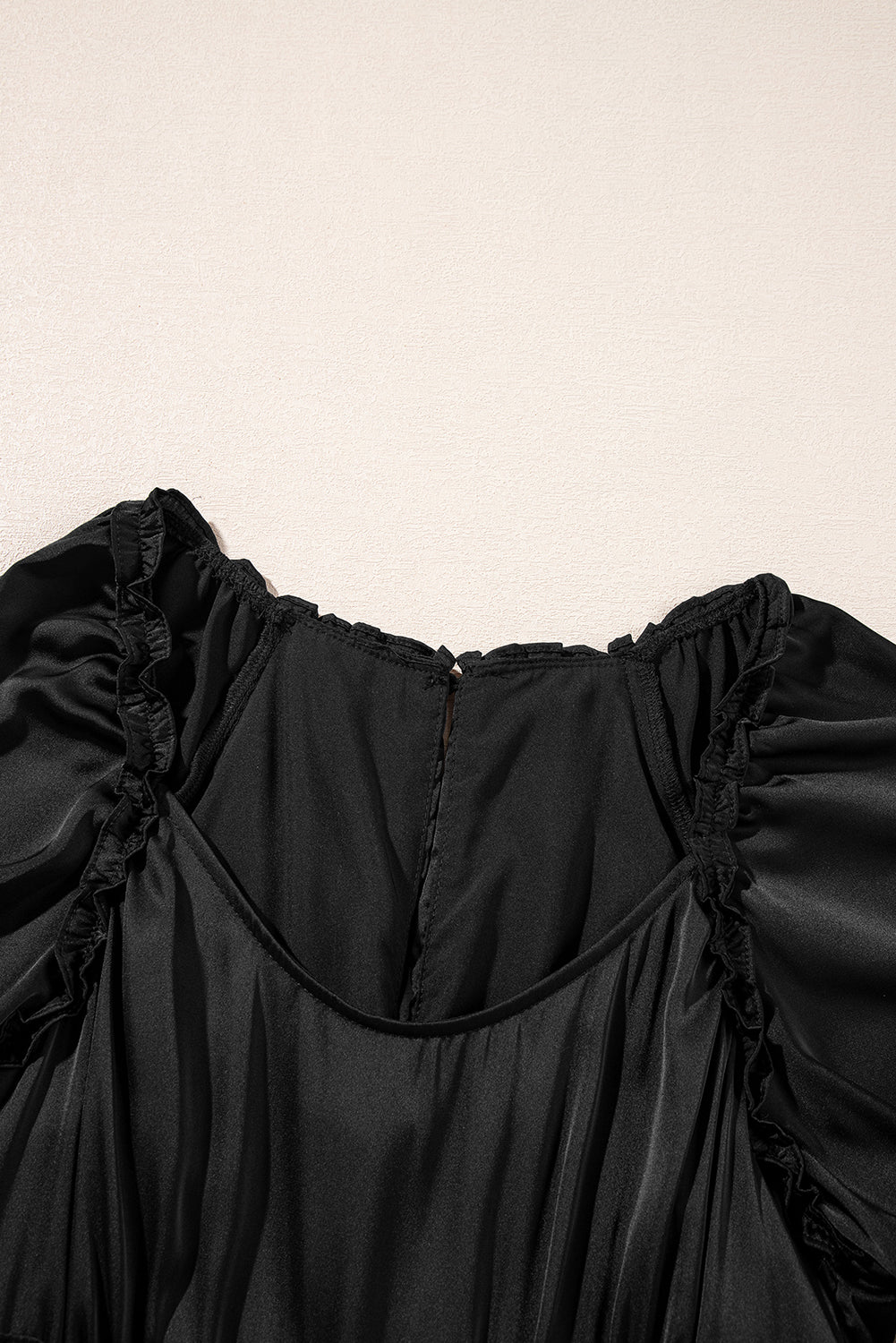 Black Tiered Ruffled Puff Sleeve Loose Fit Mini Dress - Premium Dresses/Mini Dresses from Momma Done Gone Crafty- Just $68! Shop now at Momma Done Gone Crafty