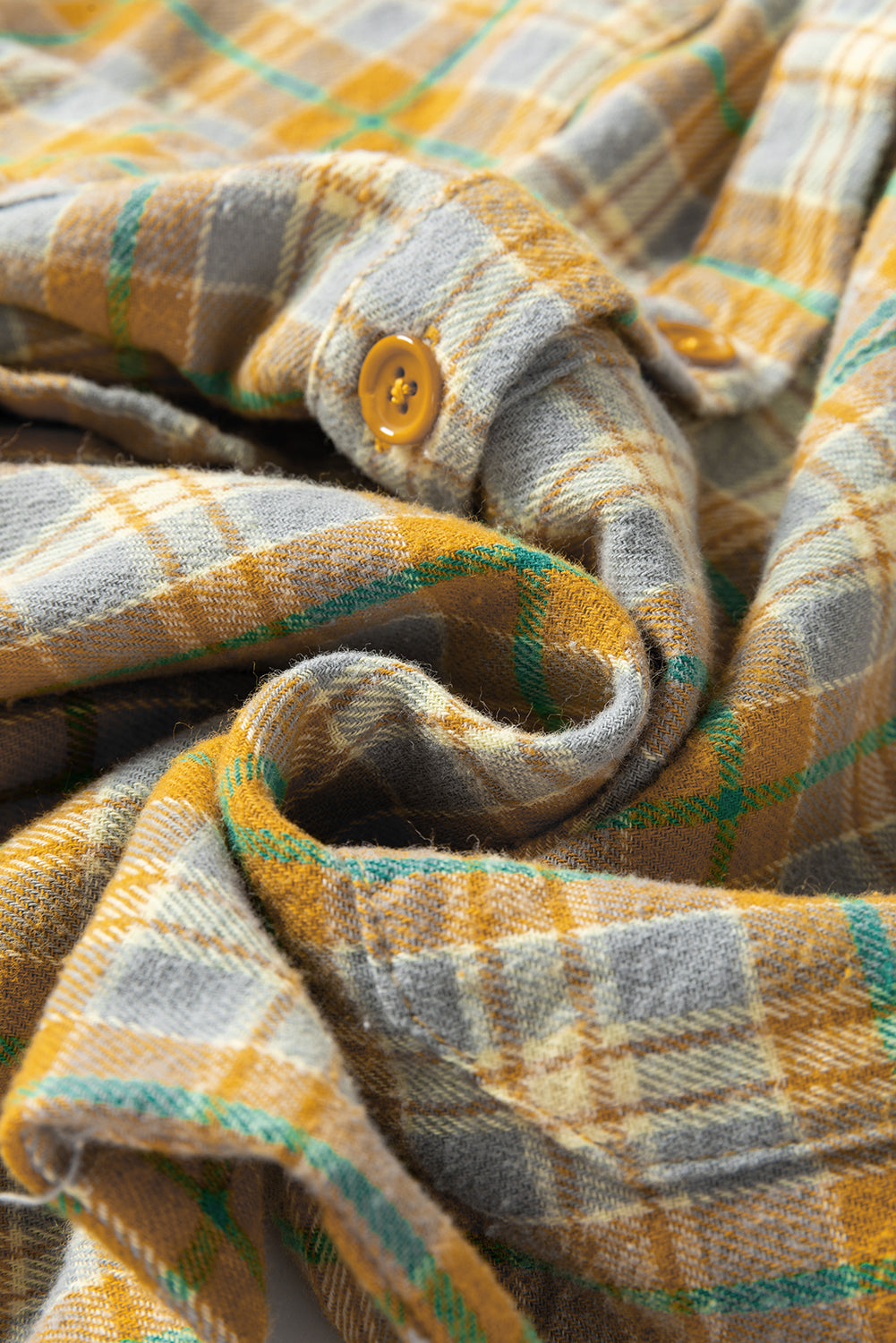 Ginger Plaid Embroidery Patch Button-Down Shacket - Premium Outerwear from Momma Done Gone Crafty- Just $49.65! Shop now at Momma Done Gone Crafty