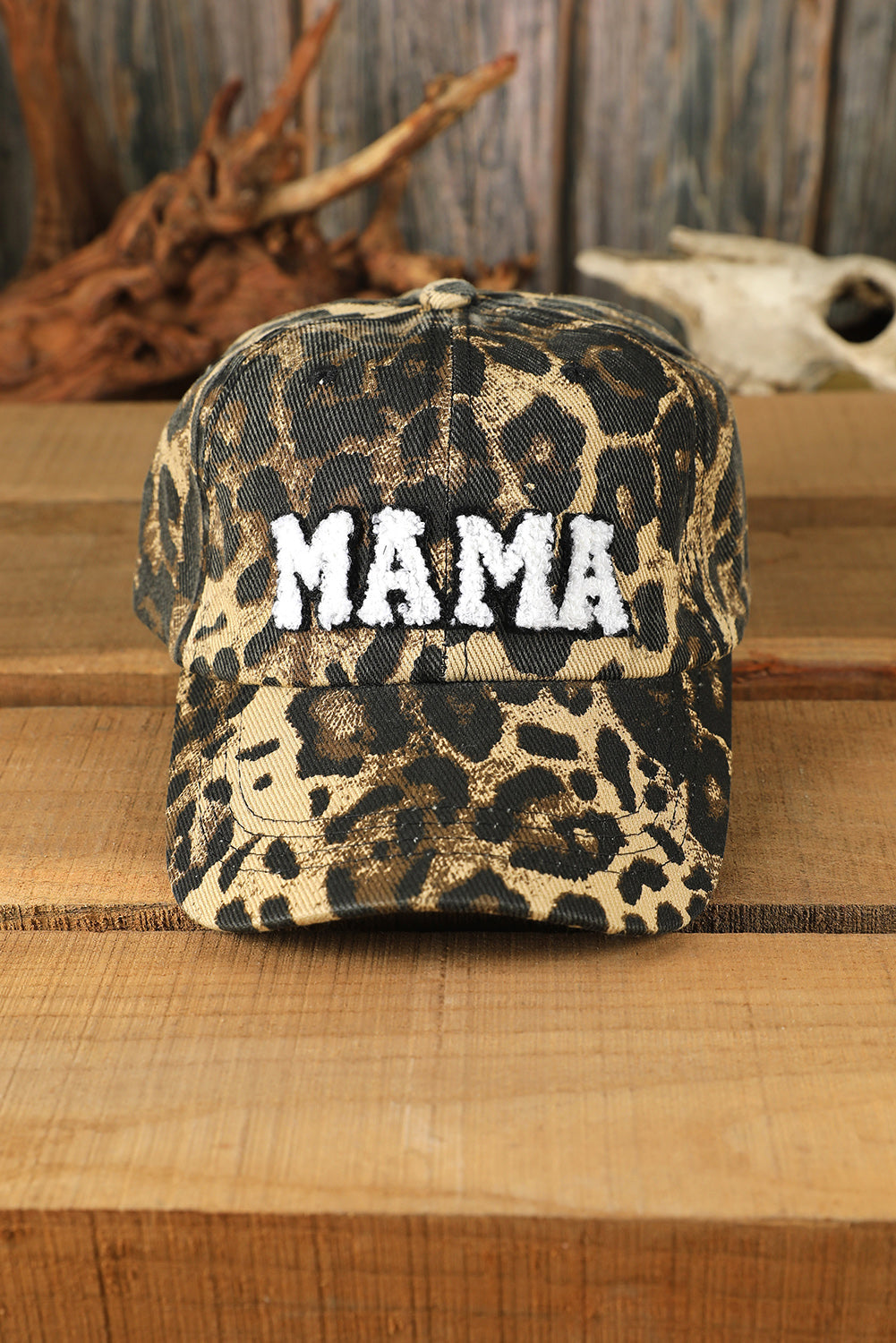 Leopard MAMA Embroidered Leopard Baseball Cap - Premium Accessories from Momma Done Gone Crafty- Just $38.94! Shop now at Momma Done Gone Crafty