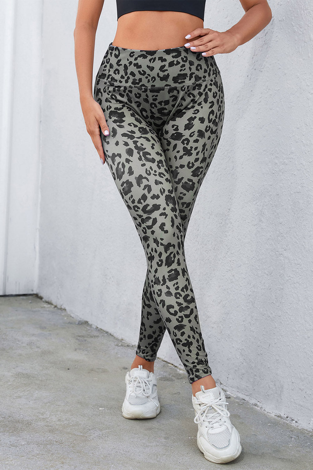Gray Classic Leopard Print Active Leggings - Premium Bottoms/Leggings from Ashes 2 Wildflowers Boutique, LLC- Just $17.10! Shop now at Ashes 2 Wildflowers Boutique, LLC