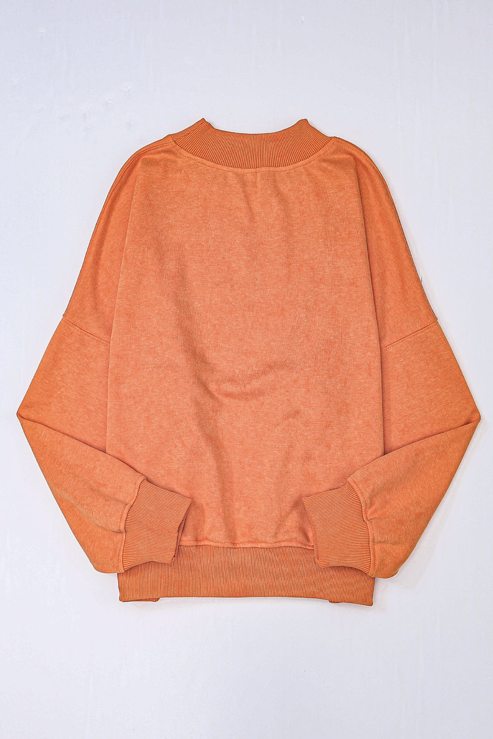 Orange Drop Shoulder Crew Neck Pullover Sweatshirt - Premium Tops from Momma Done Gone Crafty- Just $41.94! Shop now at Momma Done Gone Crafty