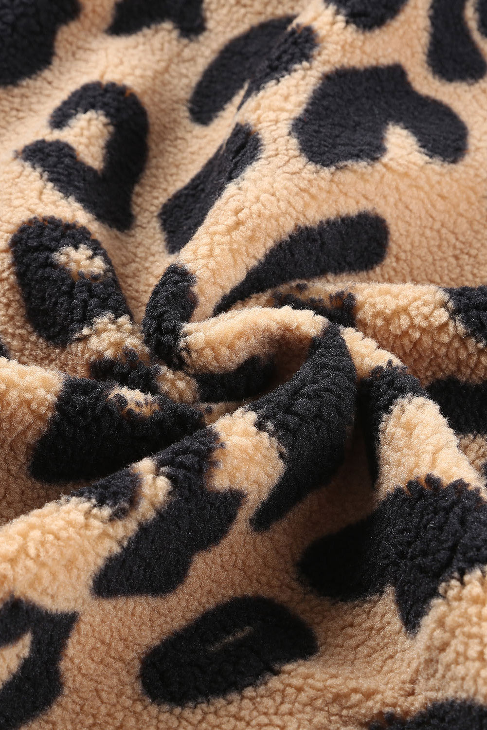 Black Contrast Trimmed Leopard Teddy Shacket - Premium Outerwear from Momma Done Gone Crafty- Just $61.50! Shop now at Momma Done Gone Crafty