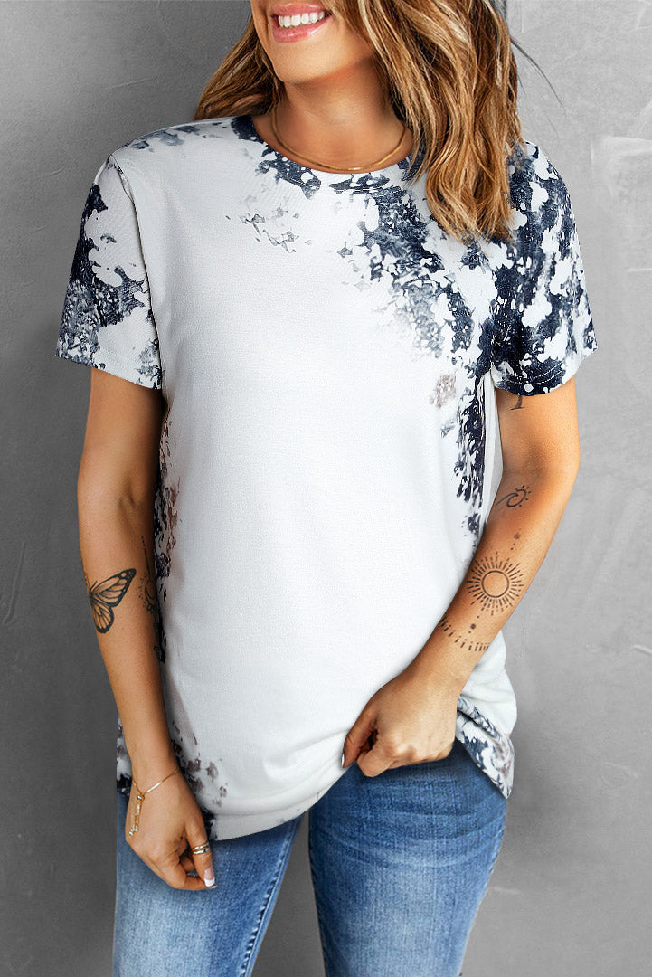 Gray Western Fashion Dyed Bleached T Shirt - Premium Tops from Momma Done Gone Crafty- Just $40.20! Shop now at Momma Done Gone Crafty