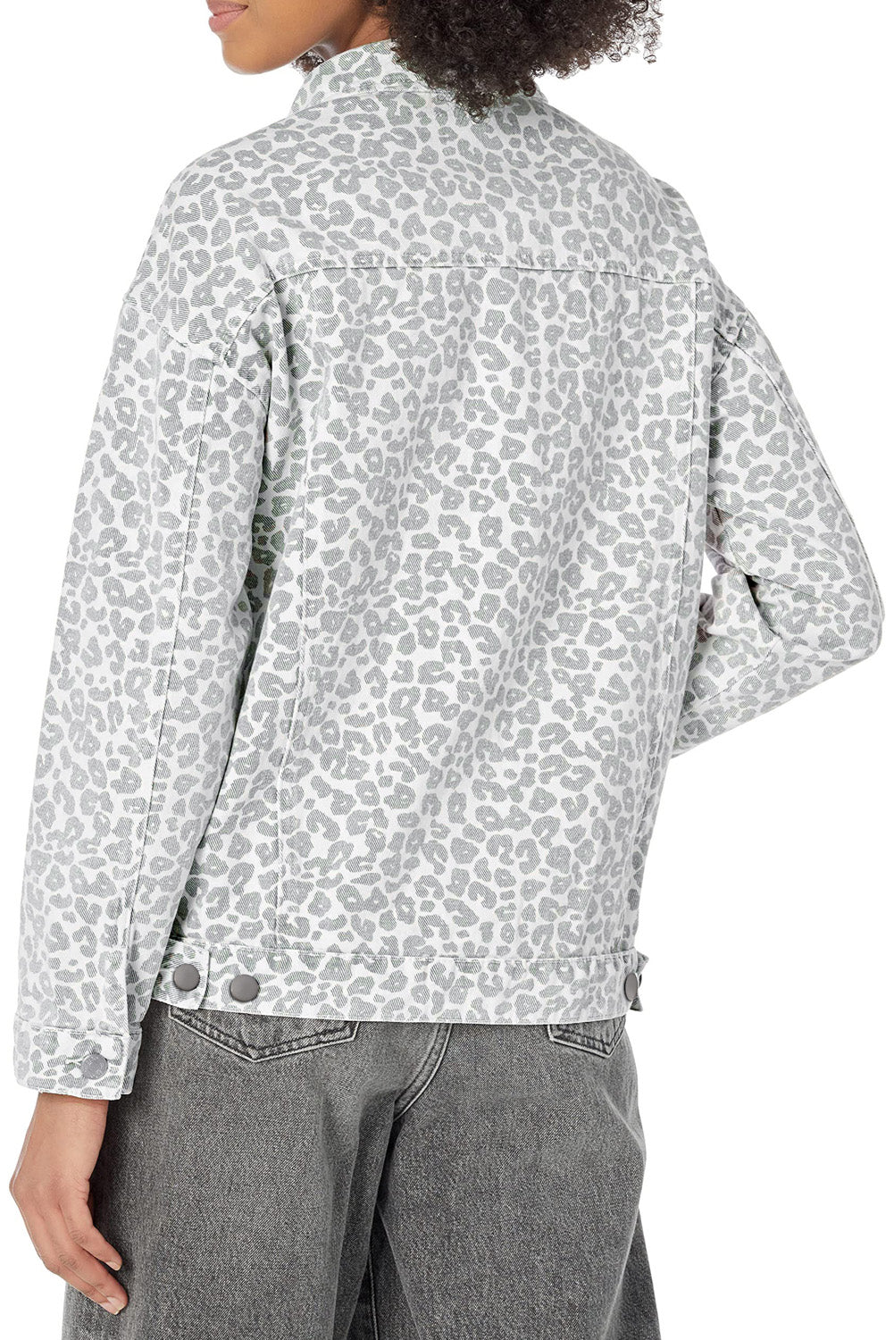 White Leopard Printed Flap Pocket Denim Jacket - Premium Outerwear/Denim jackets from Momma Done Gone Crafty- Just $62.99! Shop now at Momma Done Gone Crafty