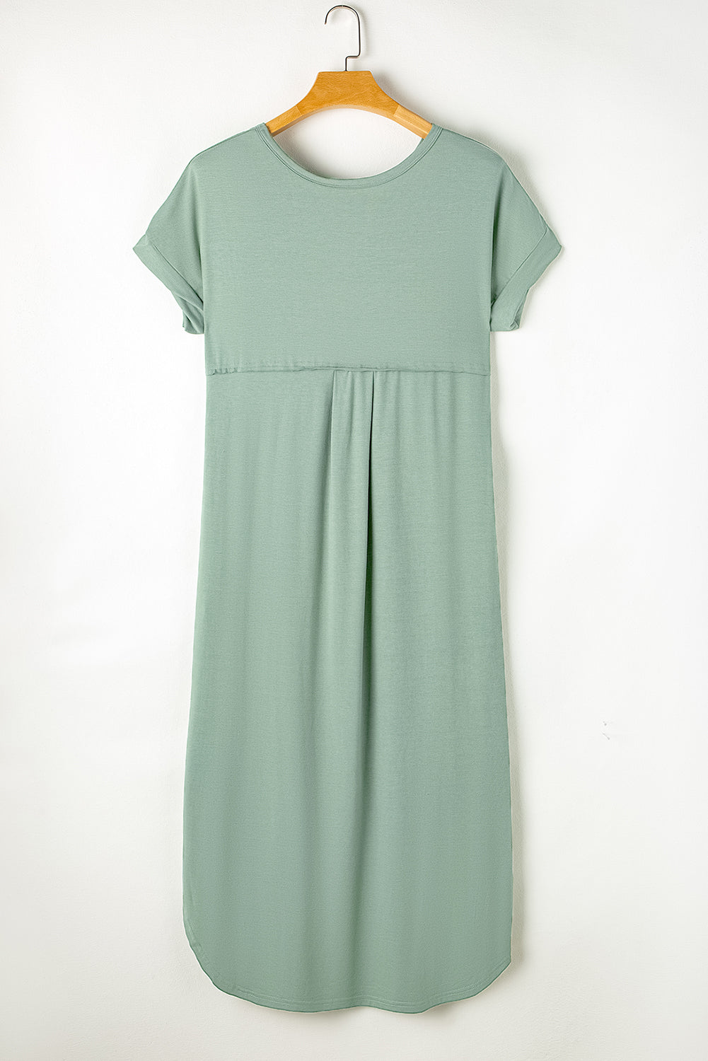 Grass Green V Neck Hidden Pocket Splits Maxi T-shirt Dress - Premium Dresses/T Shirt Dresses from Ashes 2 Wildflowers Boutique, LLC- Just $20.31! Shop now at Ashes 2 Wildflowers Boutique, LLC