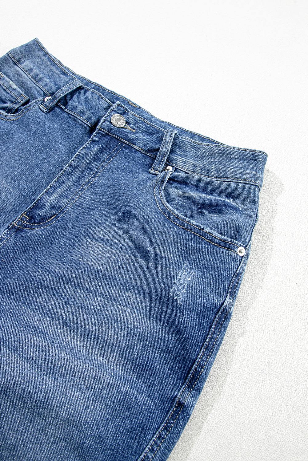 Light Blue Distressed Frayed Ankle Skinny Jeans - Premium Bottoms/Jeans from Ashes 2 Wildflowers Boutique, LLC- Just $35.52! Shop now at Ashes 2 Wildflowers Boutique, LLC