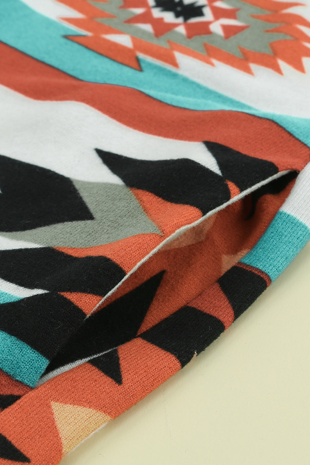 Multicolor Geometric Color Block Open Front Long Cardigan - Premium Tops from Momma Done Gone Crafty- Just $32.94! Shop now at Momma Done Gone Crafty