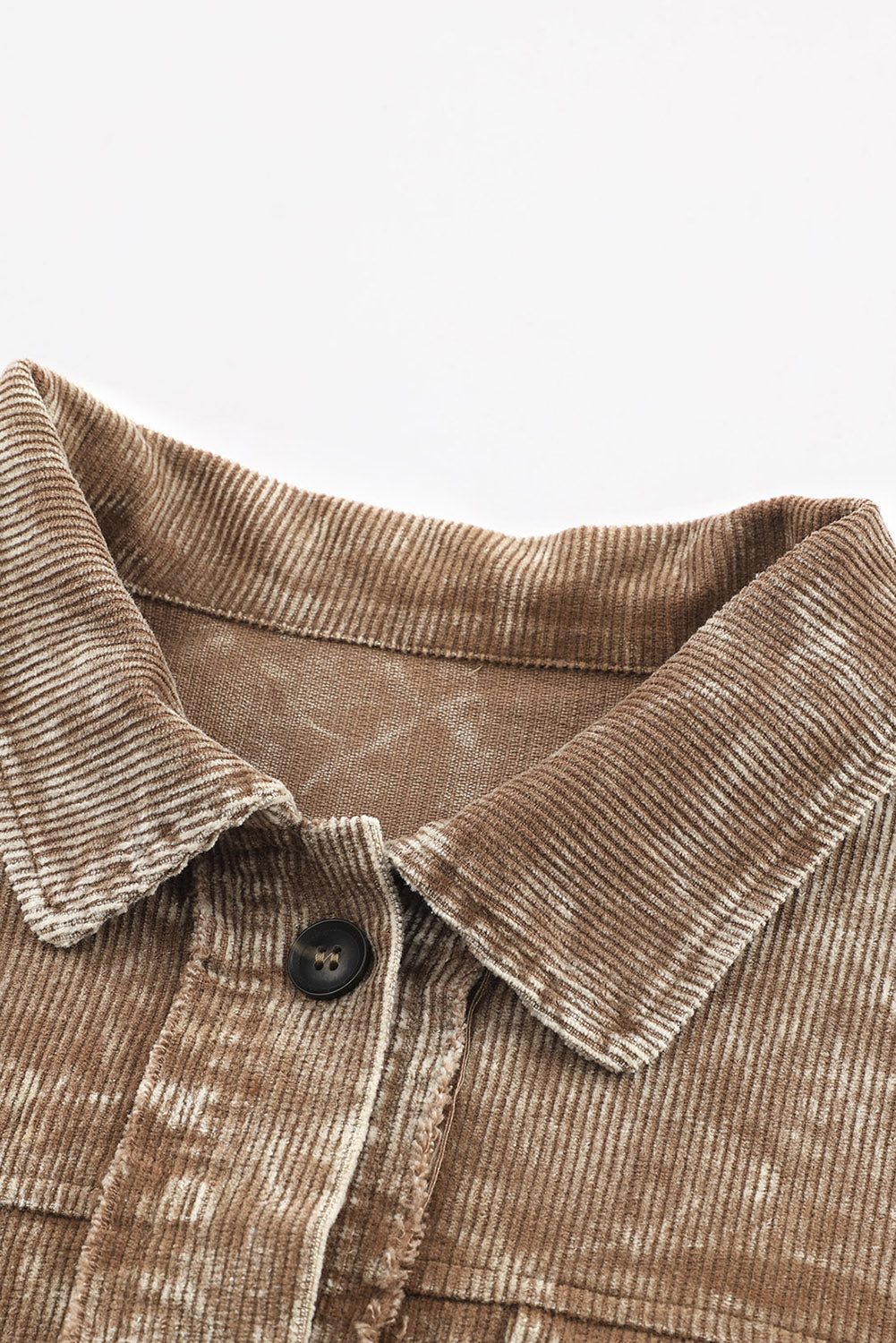 Khaki Vintage Distressed Mineral Wash Oversized Shacket - Premium Outerwear from Momma Done Gone Crafty- Just $61.50! Shop now at Momma Done Gone Crafty