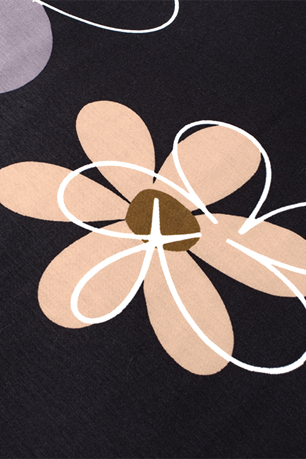 Black Summer Flower Print Casual Round Neck T Shirt - Premium Tops/Tops & Tees from Ashes 2 Wildflowers Boutique, LLC- Just $25.22! Shop now at Ashes 2 Wildflowers Boutique, LLC