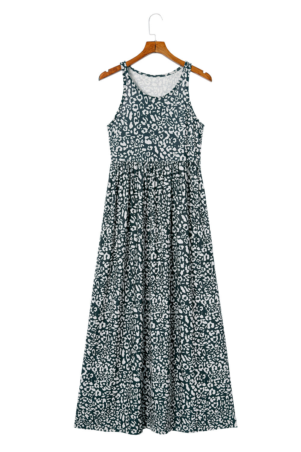 Gray Leopard Print Pocketed Sleeveless Maxi Dress - Premium Dresses/Maxi Dresses from Ashes 2 Wildflowers Boutique, LLC- Just $19.80! Shop now at Ashes 2 Wildflowers Boutique, LLC