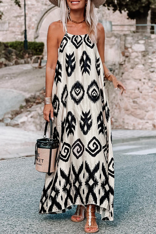 Black Western  Aztec Printed Fashion Vacation Sundress - Premium Dresses/Maxi Dresses from Ashes 2 Wildflowers Boutique, LLC- Just $28.74! Shop now at Ashes 2 Wildflowers Boutique, LLC