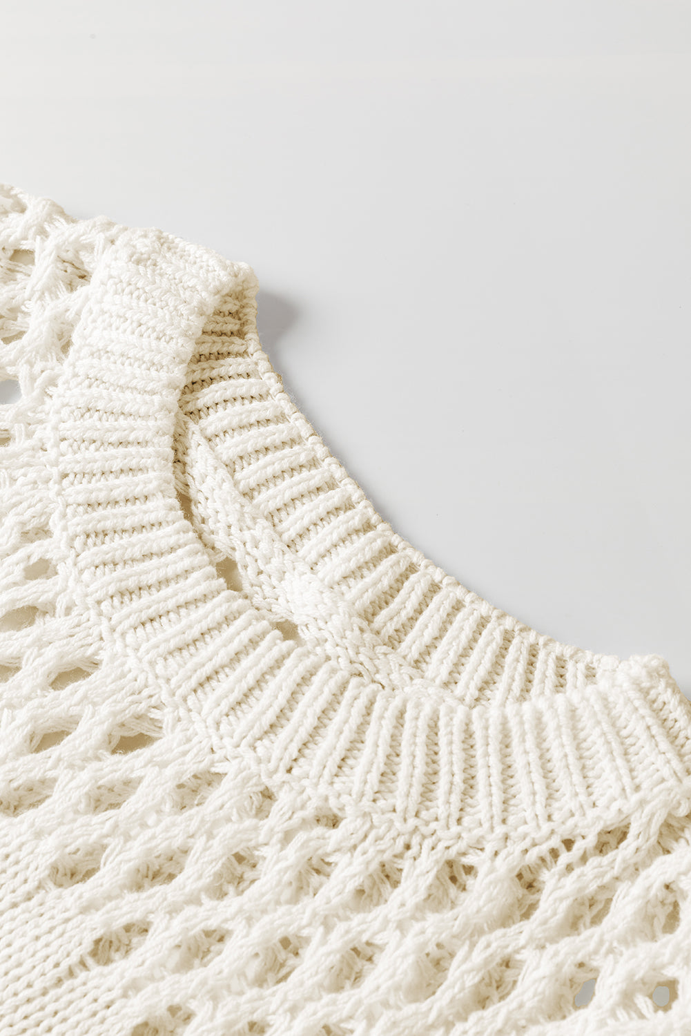 White Solid Color Pointelle Knit Puff Sleeve Sweater - Premium Tops from Momma Done Gone Crafty- Just $40.20! Shop now at Momma Done Gone Crafty