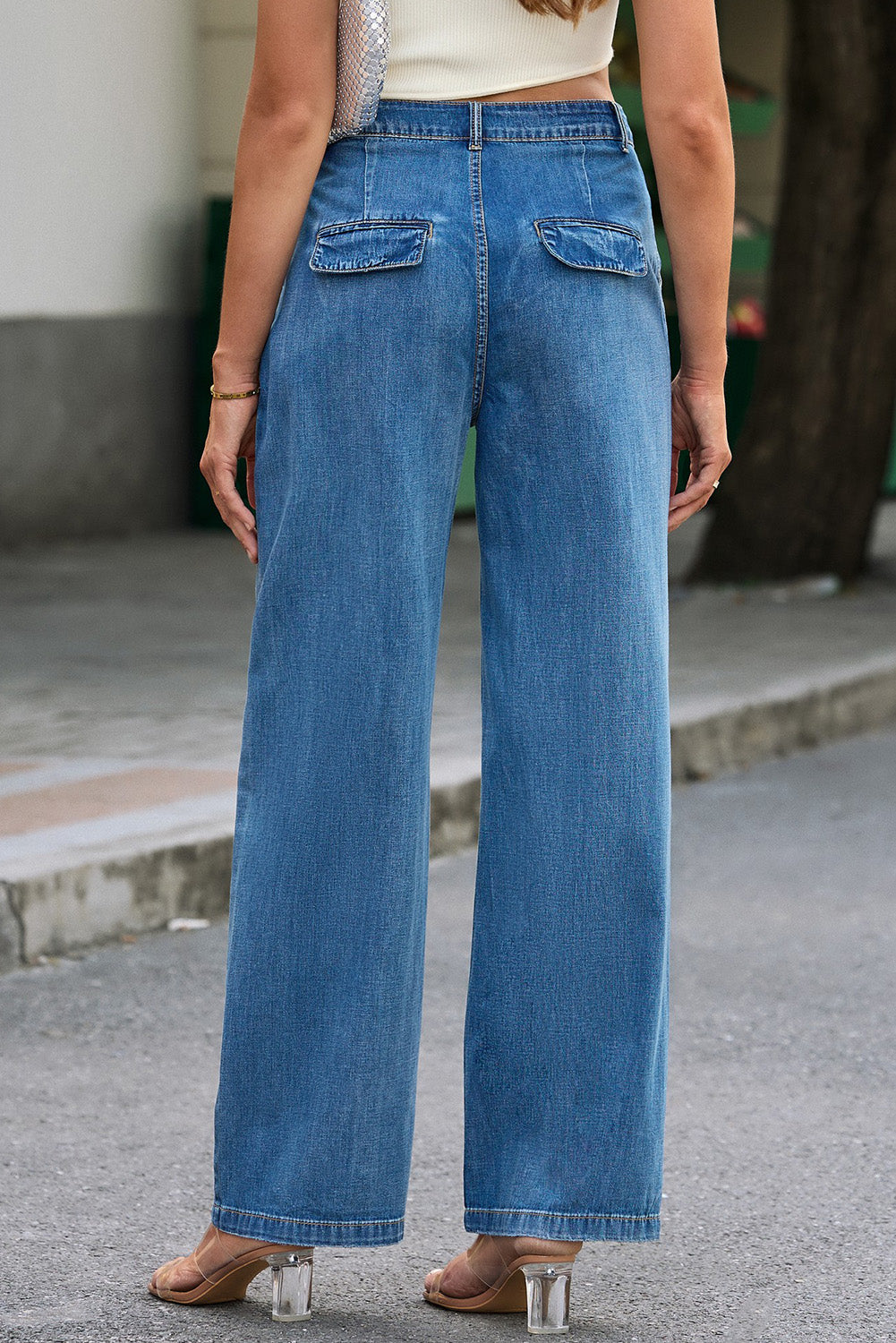 Blue Slouchy Wide Leg Jeans - Premium Bottoms/Jeans from Ashes 2 Wildflowers Boutique, LLC- Just $41.40! Shop now at Ashes 2 Wildflowers Boutique, LLC