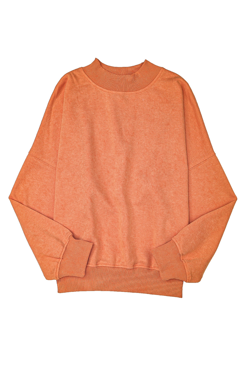 Orange Drop Shoulder Crew Neck Pullover Sweatshirt - Premium Tops from Momma Done Gone Crafty- Just $41.94! Shop now at Momma Done Gone Crafty