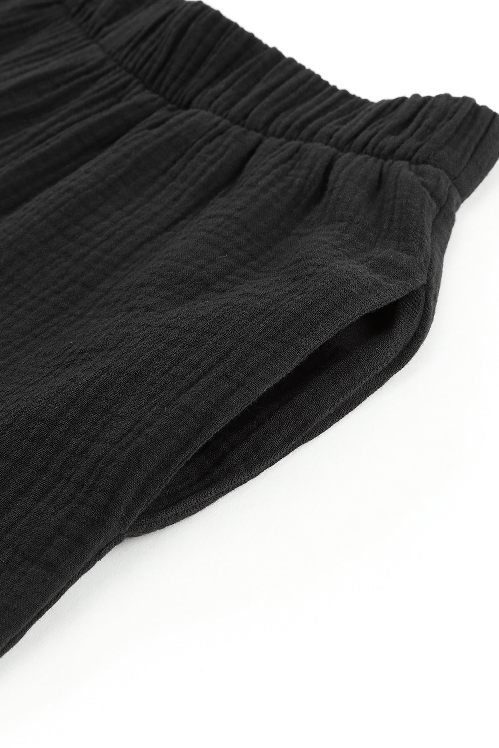 Black Textured High Waist Ruffled Bell Bottom Pants - Premium Bottoms from Momma Done Gone Crafty- Just $38.99! Shop now at Momma Done Gone Crafty