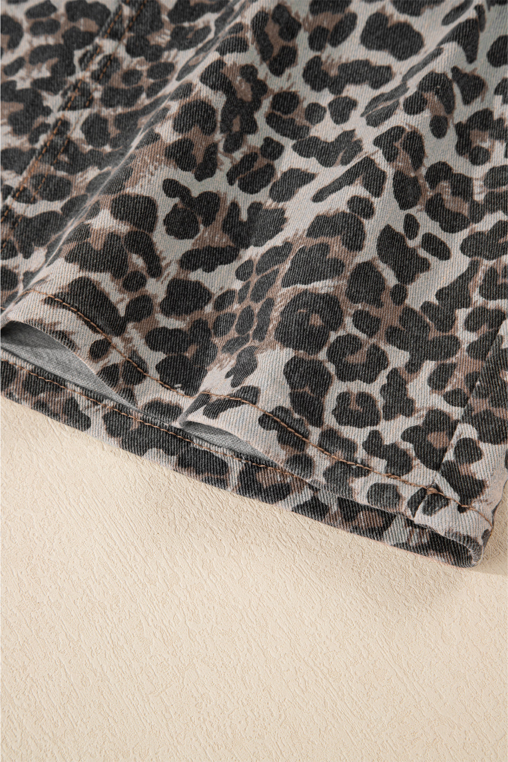 Khaki Leopard Denim Mini Skirt - Premium Bottoms/Skirts & Petticoat from Ashes 2 Wildflowers Boutique, LLC- Just $22.05! Shop now at Ashes 2 Wildflowers Boutique, LLC
