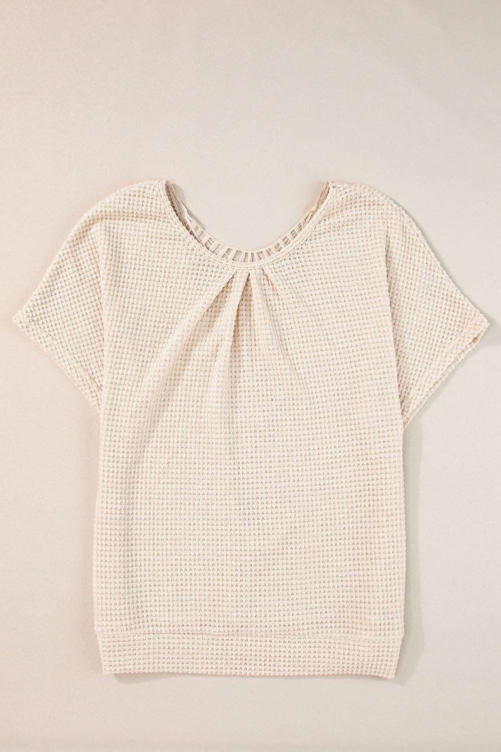 Oatmeal Guipure Lace Patch Textured T-shirt - Premium Tops/Tops & Tees from Momma Done Gone Crafty- Just $36.99! Shop now at Momma Done Gone Crafty