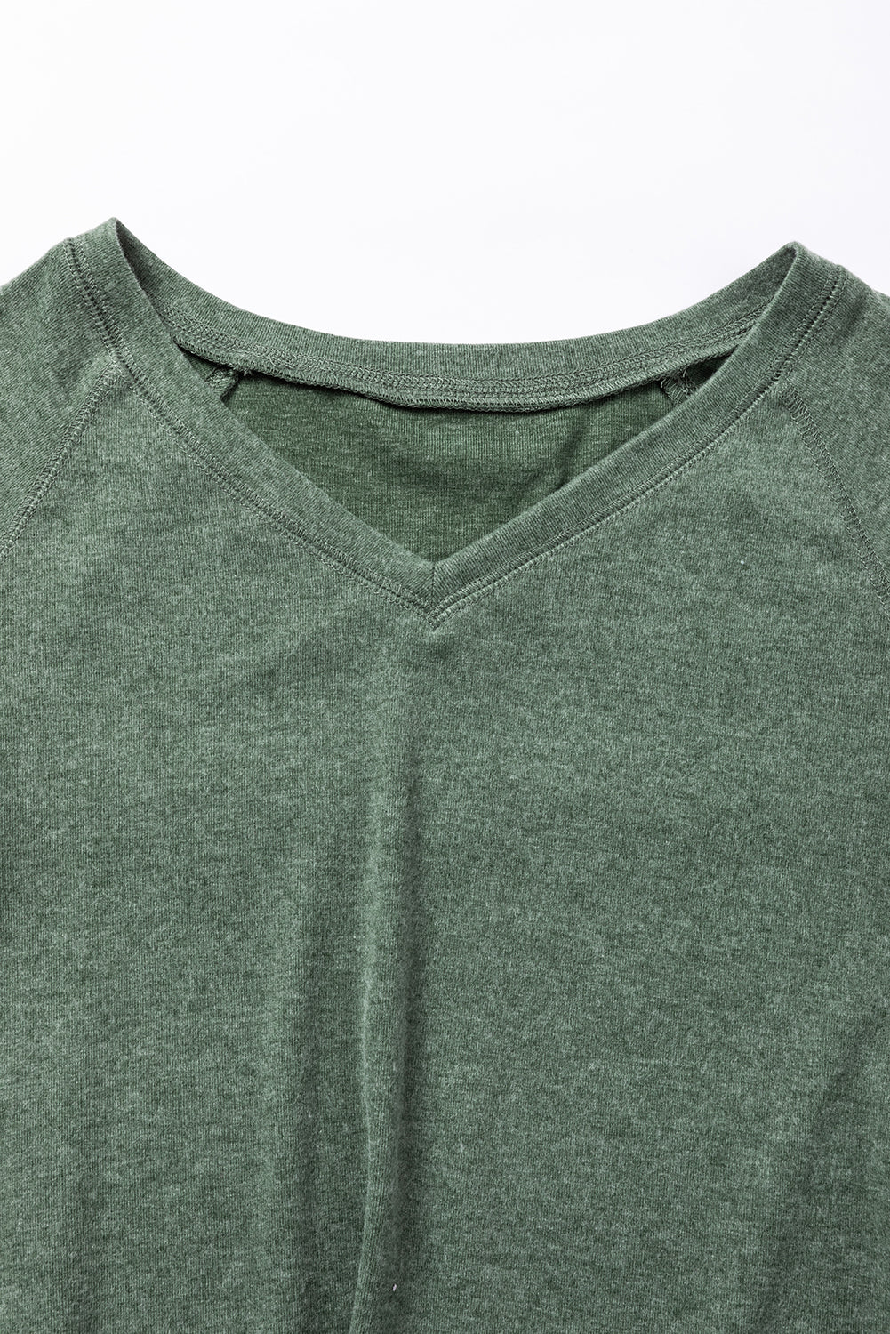 Green Crochet Lace Patch Raglan Sleeve Top - Premium Tops from Momma Done Gone Crafty- Just $34.99! Shop now at Momma Done Gone Crafty