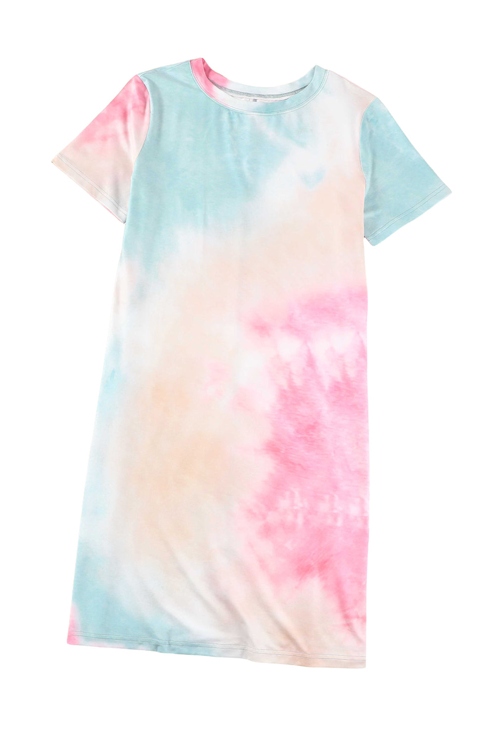 Multicolor Tie Dye Oversized Slit Tee Dress - Premium Dresses from Momma Done Gone Crafty- Just $47.10! Shop now at Momma Done Gone Crafty