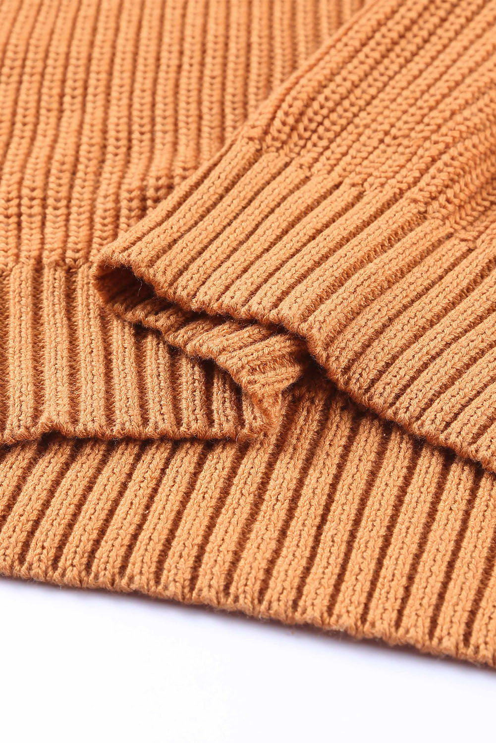 Brown Crew Neck Cold Shoulder Hollow-out Back Sweater - Premium Tops from Momma Done Gone Crafty- Just $58.80! Shop now at Momma Done Gone Crafty