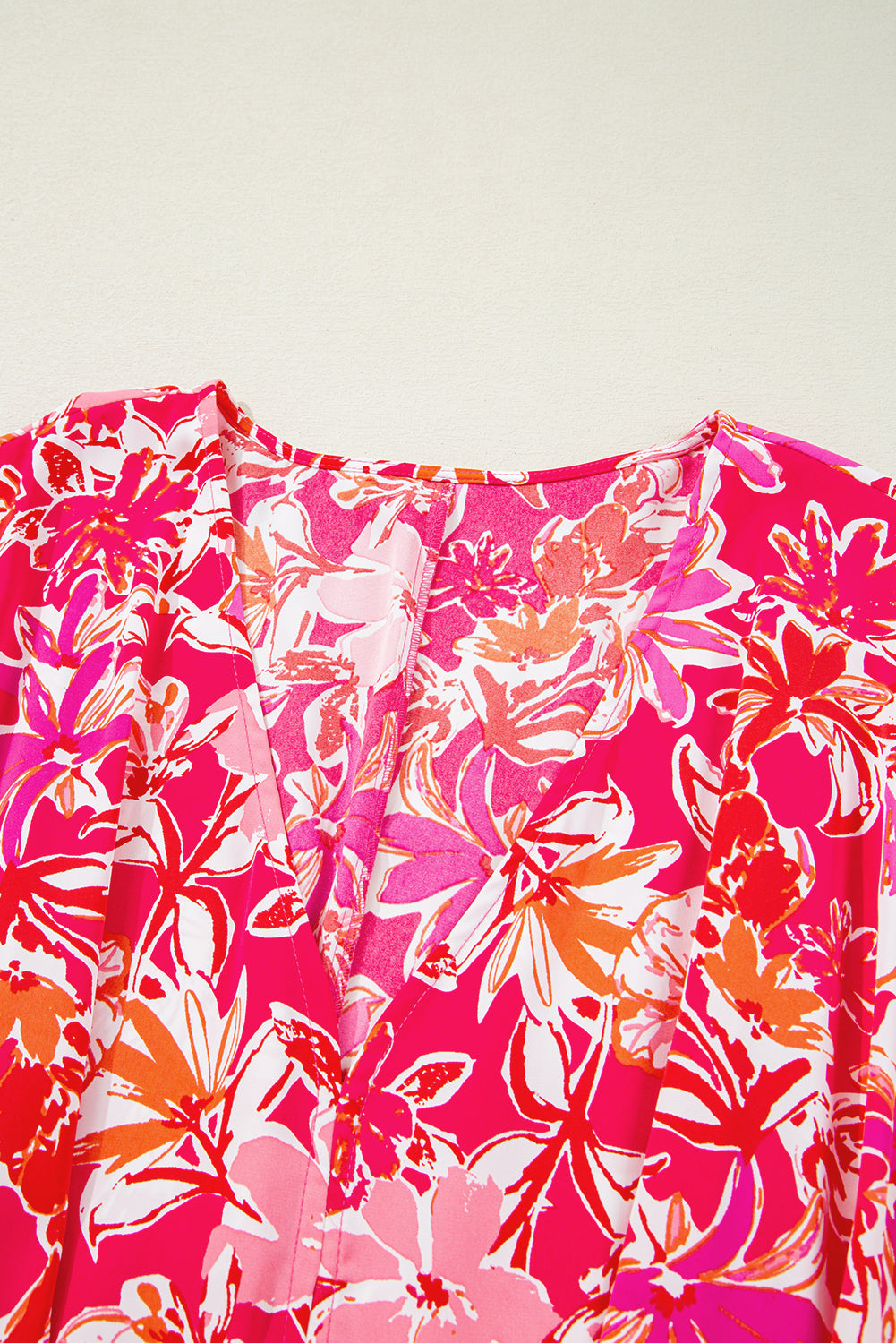 Rose Plus Size Floral V Neck Wide Sleeve Maxi Dress - Premium Plus Size/Plus Size Dresses/Plus Size Maxi Dresses from Ashes 2 Wildflowers Boutique, LLC- Just $52.99! Shop now at Ashes 2 Wildflowers Boutique, LLC