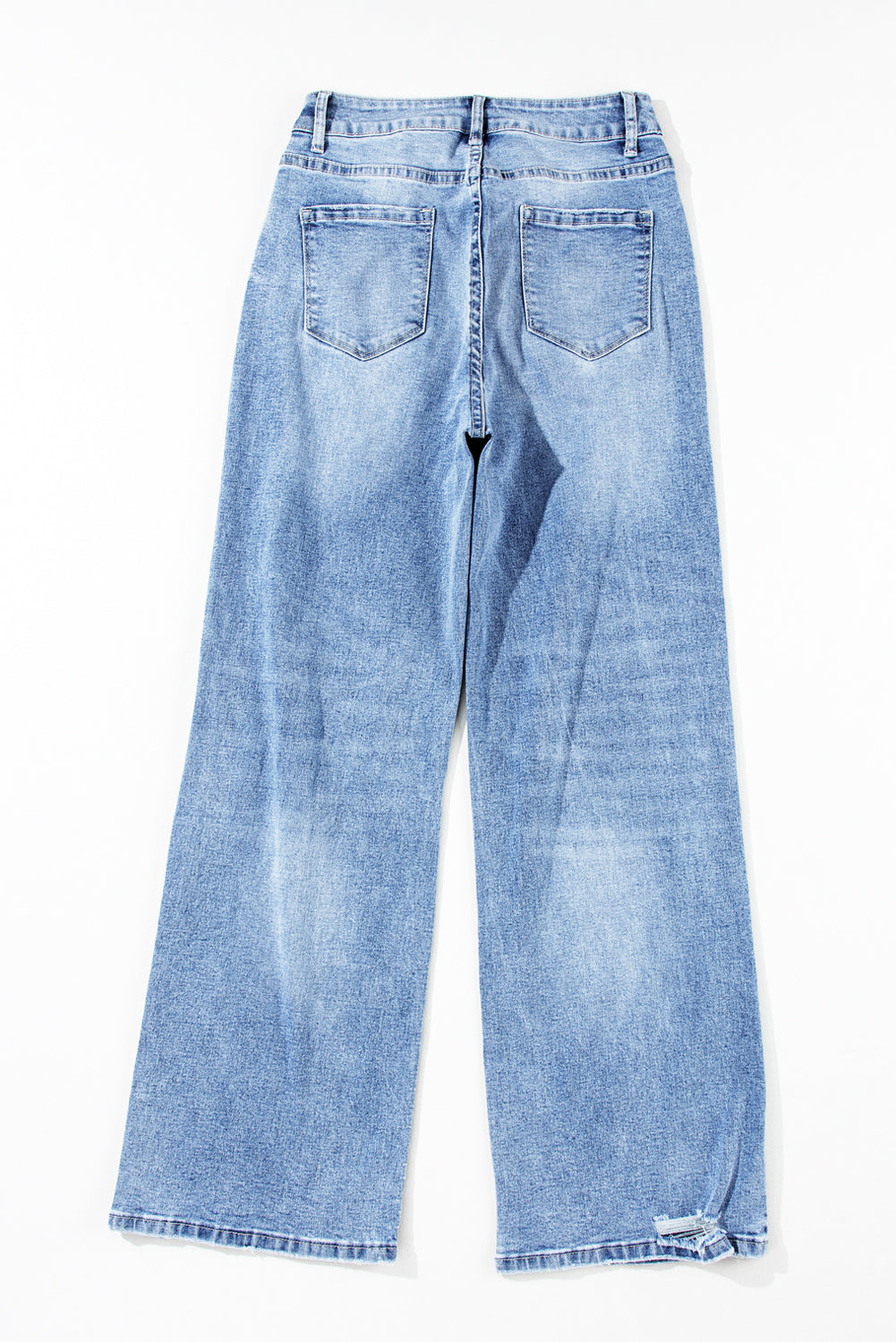 Light Blue High Rise Distressed Straight Leg Jeans - Premium Bottoms/Jeans from Ashes 2 Wildflowers Boutique, LLC- Just $37.14! Shop now at Ashes 2 Wildflowers Boutique, LLC