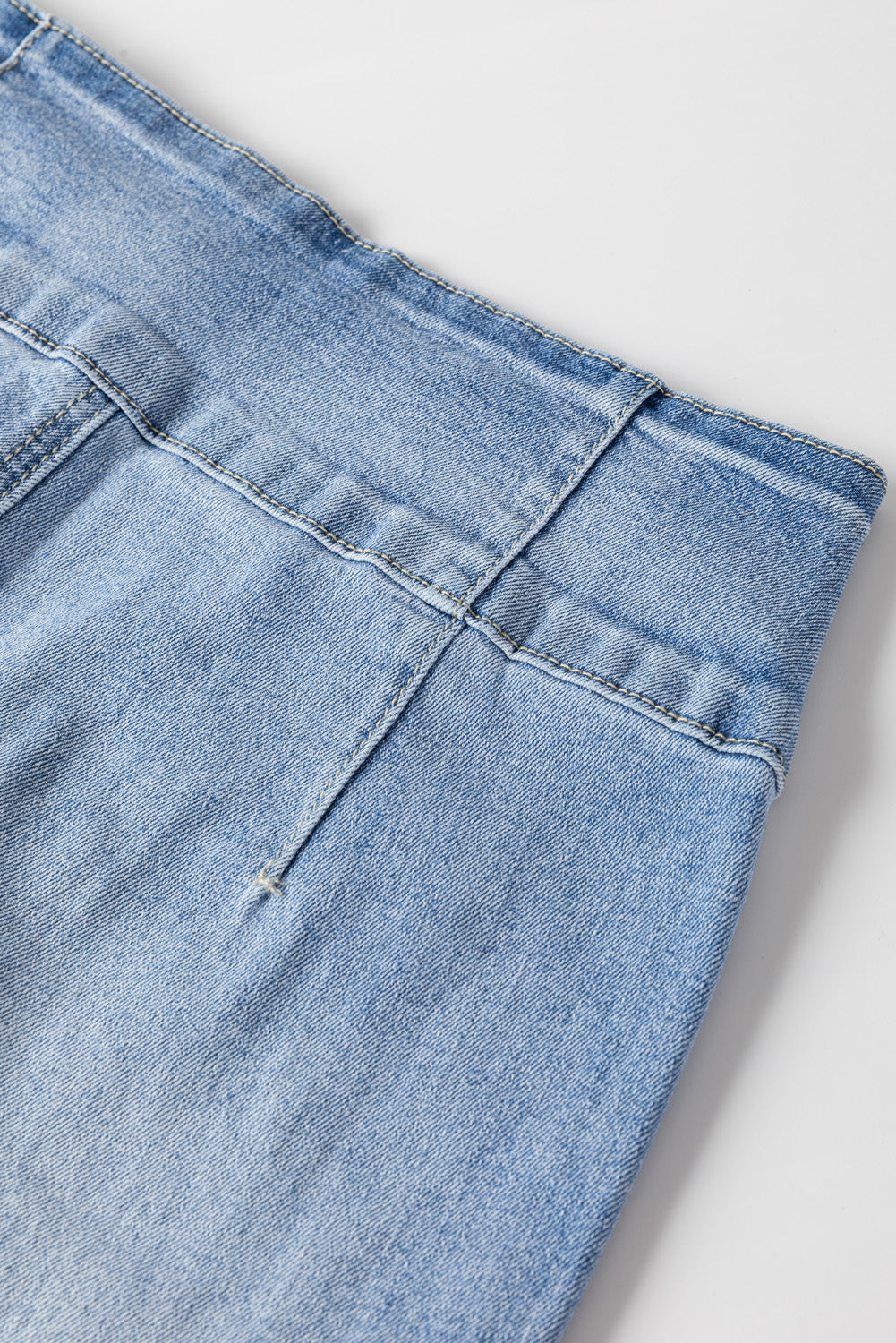 Light Blue Fly Button Exposed Seam Patched Pocket Flare Jeans - Premium Bottoms/Jeans from Ashes 2 Wildflowers Boutique, LLC- Just $36.63! Shop now at Ashes 2 Wildflowers Boutique, LLC