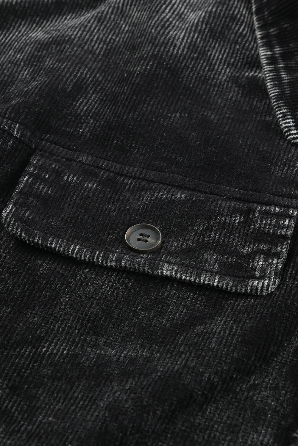 Black Vintage Distressed Mineral Wash Oversized Shacket - Premium Outerwear from Momma Done Gone Crafty- Just $61.50! Shop now at Momma Done Gone Crafty