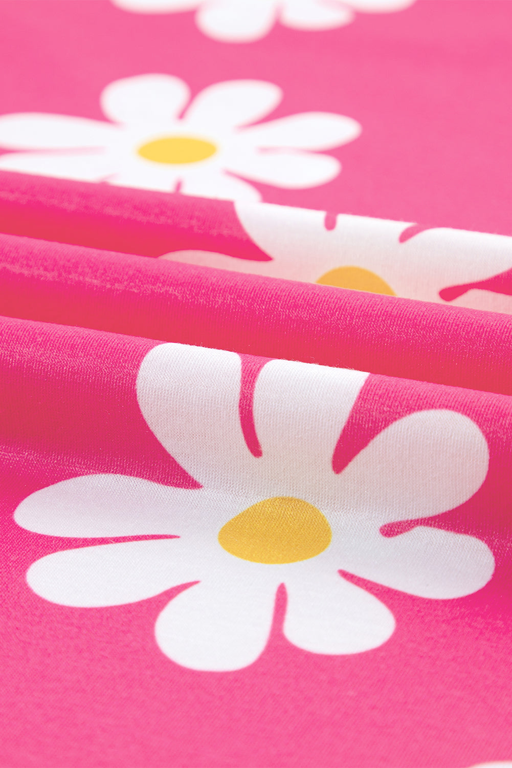 Pink Daisy Printed Crewneck T Shirt - Premium Tops/Tops & Tees from Momma Done Gone Crafty- Just $22! Shop now at Momma Done Gone Crafty