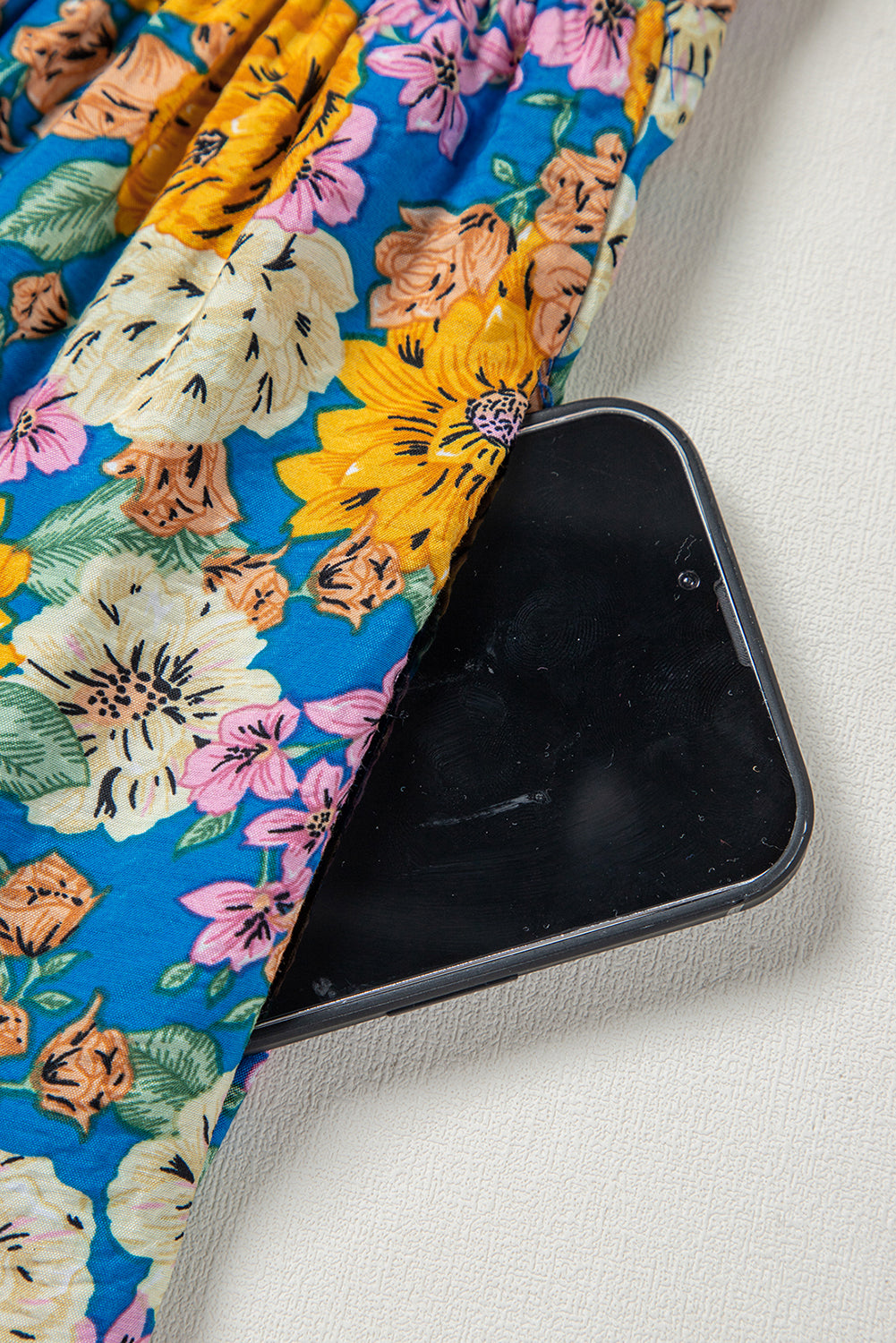 Yellow Floral Allover Print Shirred Cut Out High Waist Jumpsuit - Premium Bottoms/Jumpsuits & Rompers from Ashes 2 Wildflowers Boutique, LLC- Just $35.55! Shop now at Ashes 2 Wildflowers Boutique, LLC