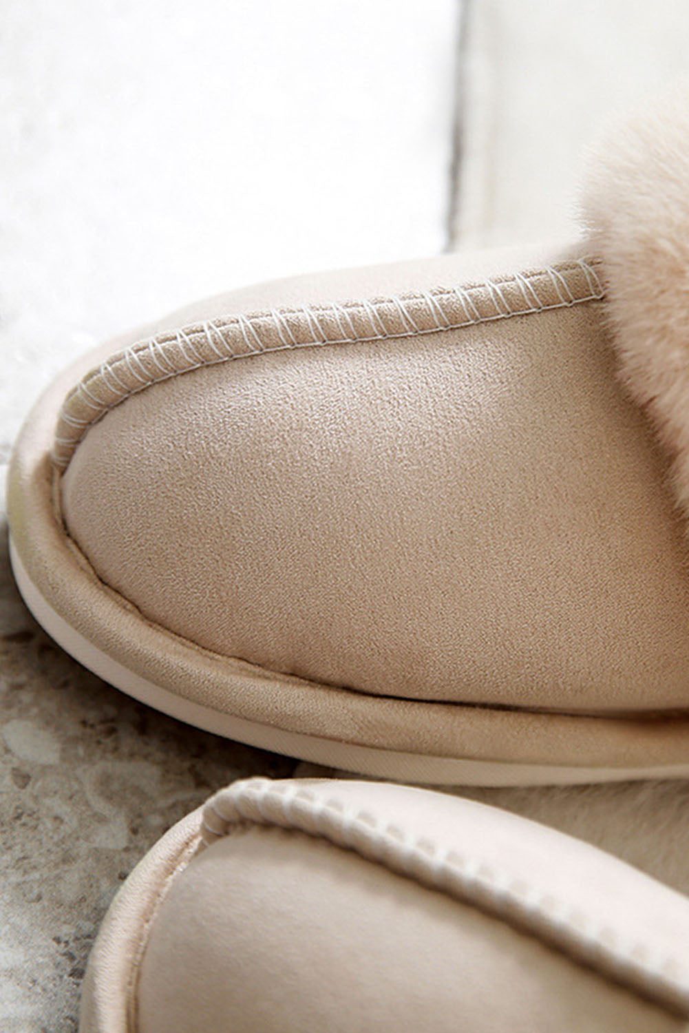 Khaki Cut and Sew Faux Suede Plush Lined Slippers - Premium Shoes & Bags from Momma Done Gone Crafty- Just $37.94! Shop now at Momma Done Gone Crafty