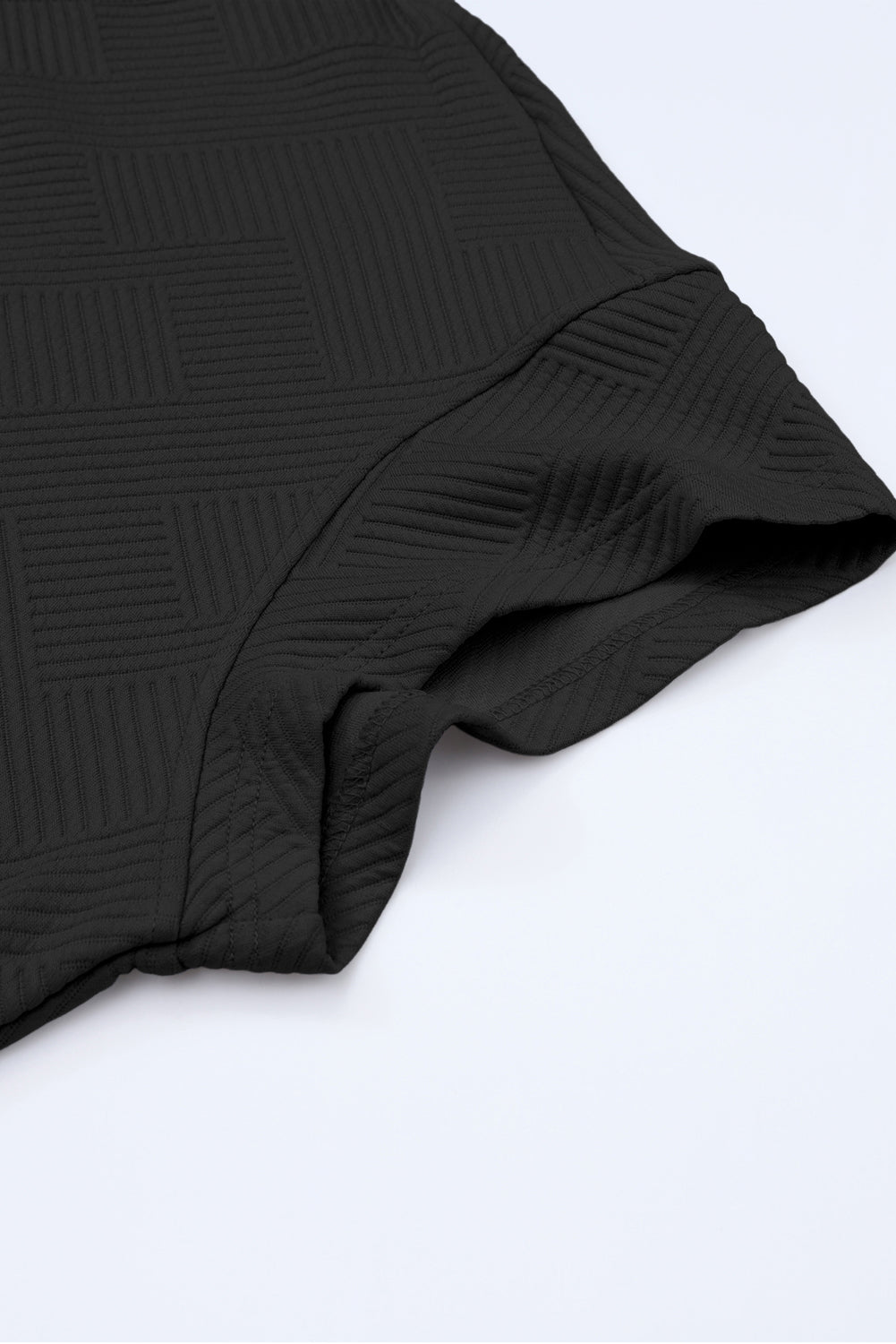 Black Textured Loose Fit T Shirt and Drawstring Pants Set - Premium Loungewear from Momma Done Gone Crafty- Just $58.99! Shop now at Momma Done Gone Crafty