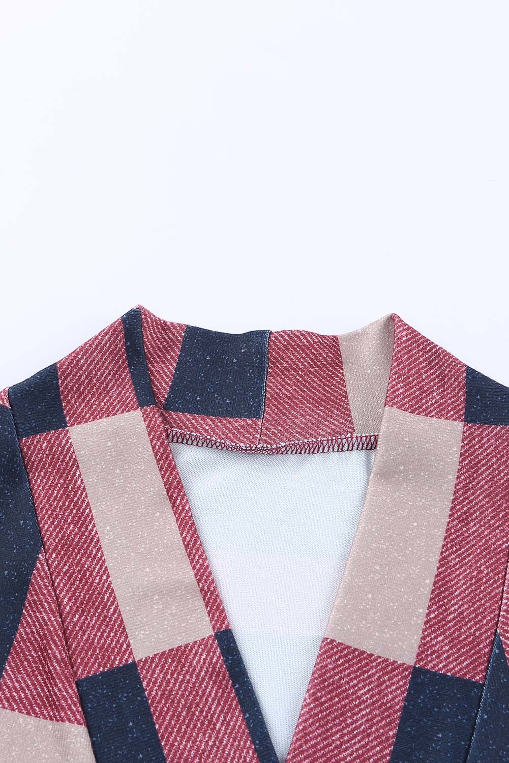 Draped Open Front Plaid Cardigan - Premium Tops from Momma Done Gone Crafty- Just $31.50! Shop now at Momma Done Gone Crafty