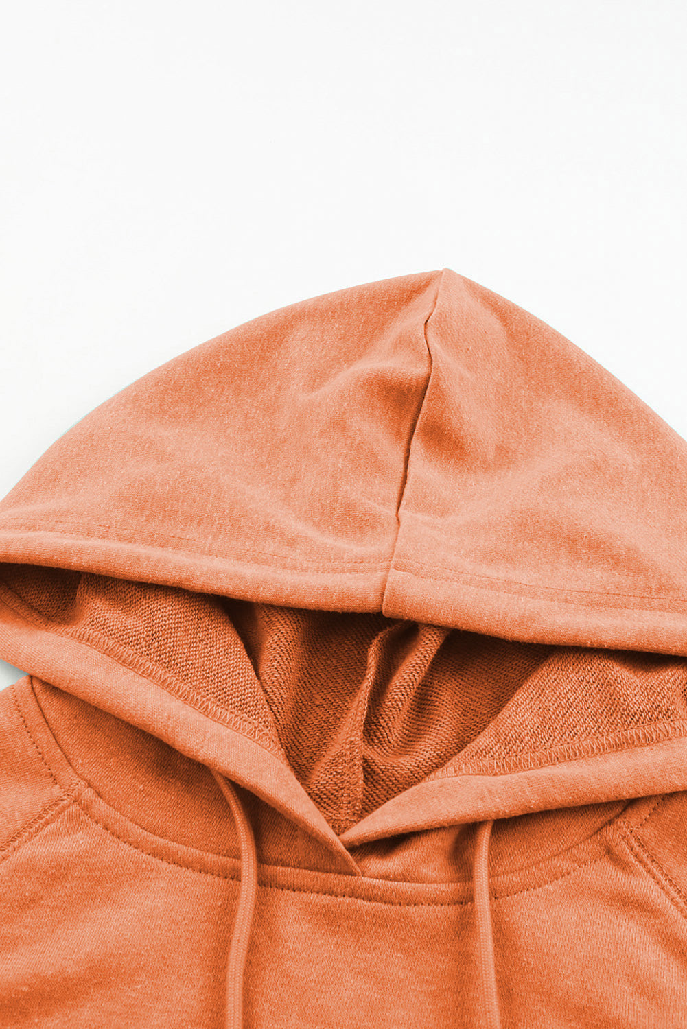 Orange Mineral Wash Kangaroo Pocket Drawstring Pullover Hoodie - Premium Tops from Momma Done Gone Crafty- Just $50.46! Shop now at Momma Done Gone Crafty