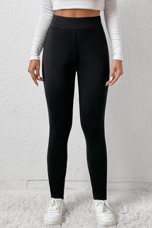 Black Fleece Lining Winter High Waist Leggings - Premium Bottoms/Leggings from Ashes 2 Wildflowers Boutique, LLC- Just $19.95! Shop now at Ashes 2 Wildflowers Boutique, LLC
