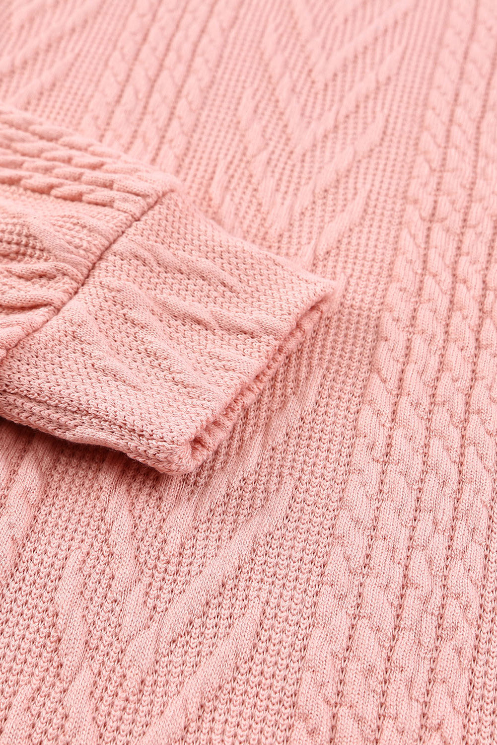 Pink Leopard Sequin Splicing Sleeves Textured Knit Top - Premium Tops from Momma Done Gone Crafty- Just $36.90! Shop now at Momma Done Gone Crafty