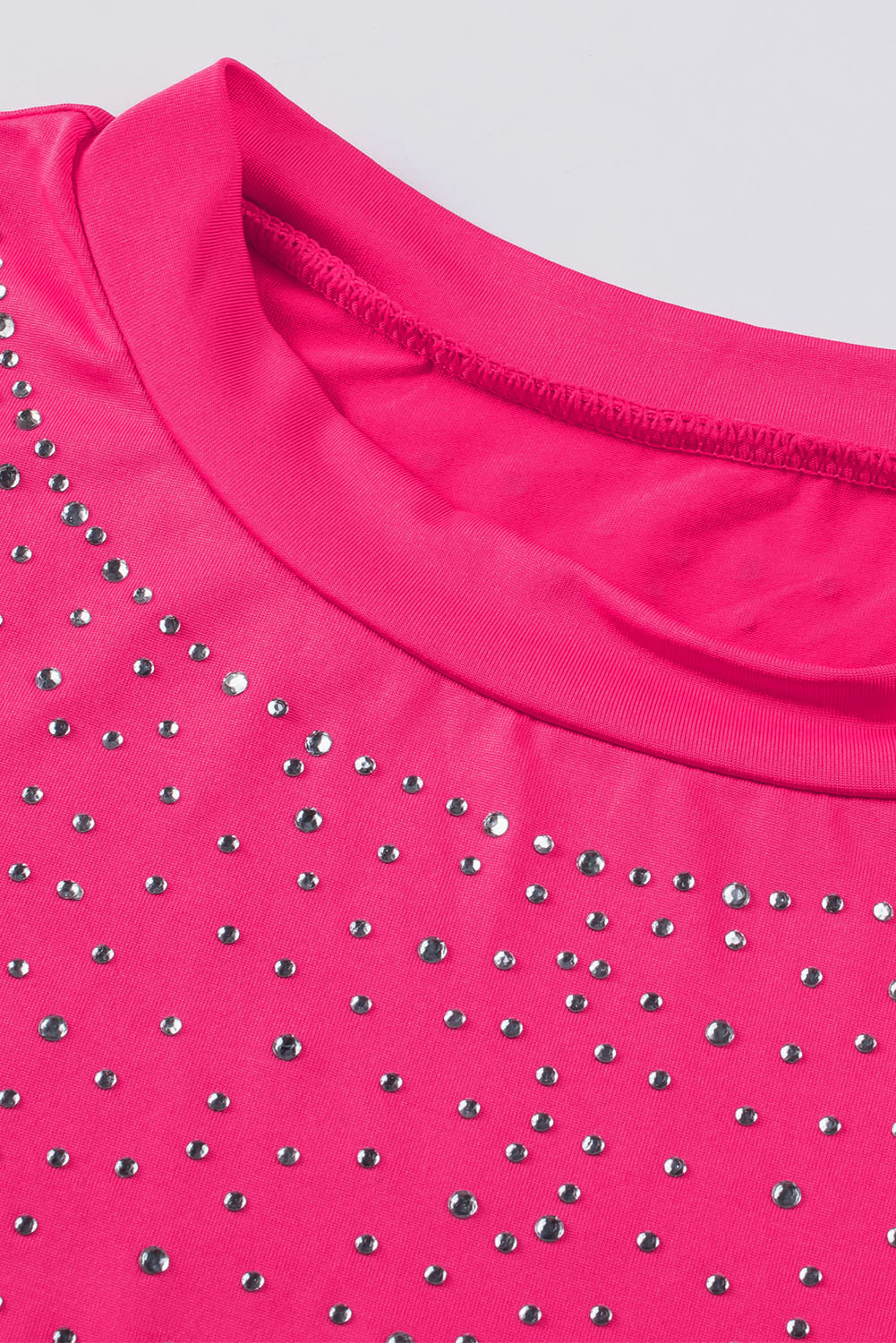 Rose Rhinestone Allover Round Neck Short Sleeve Bodysuit - Premium Tops from Momma Done Gone Crafty- Just $52.20! Shop now at Momma Done Gone Crafty