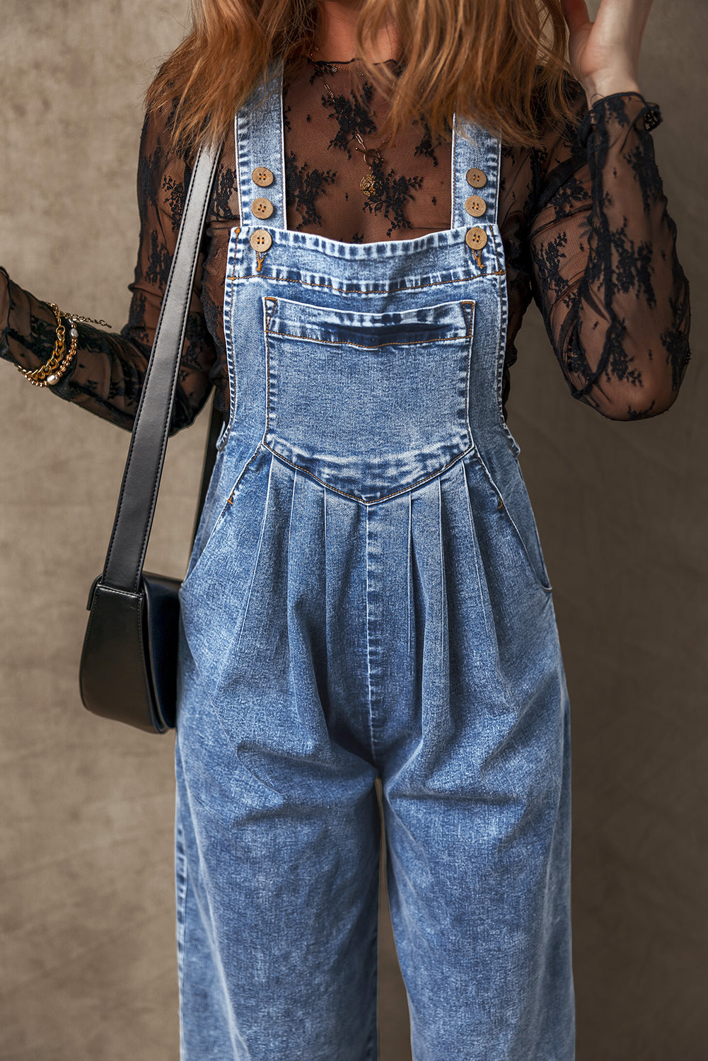 Light Blue Mineral Wash Buttoned Straps Wide Leg Denim Overalls - Premium Bottoms/Jumpsuits & Rompers from Ashes 2 Wildflowers Boutique, LLC- Just $47.10! Shop now at Ashes 2 Wildflowers Boutique, LLC