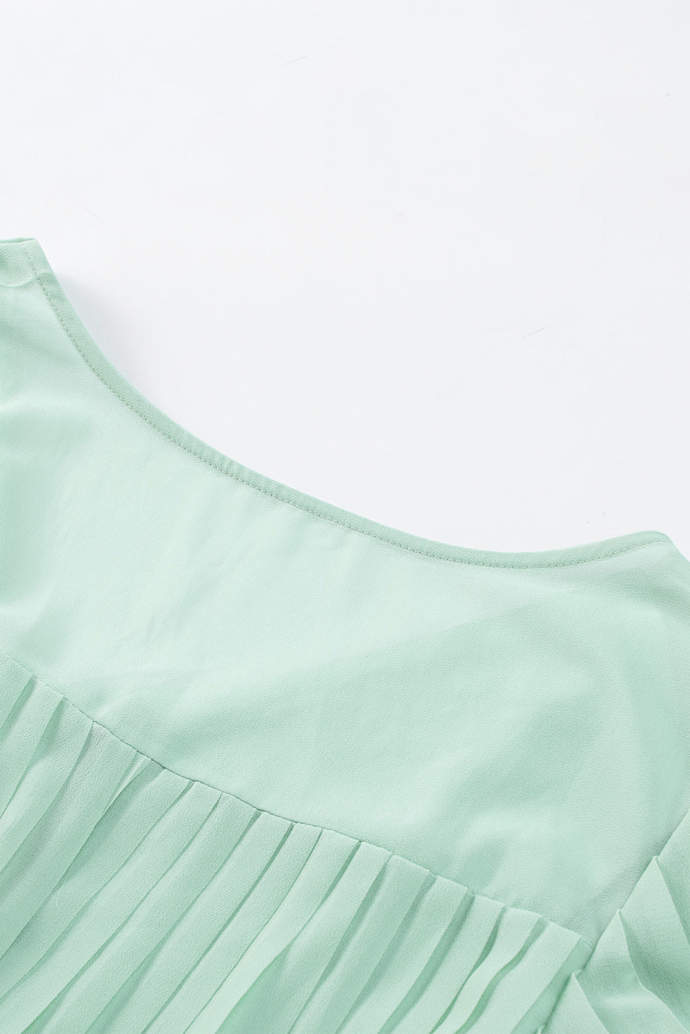 Green Pleated Ruffled Tie Waist Buttons V Neck Romper - Premium Bottoms from Momma Done Gone Crafty- Just $58.99! Shop now at Momma Done Gone Crafty