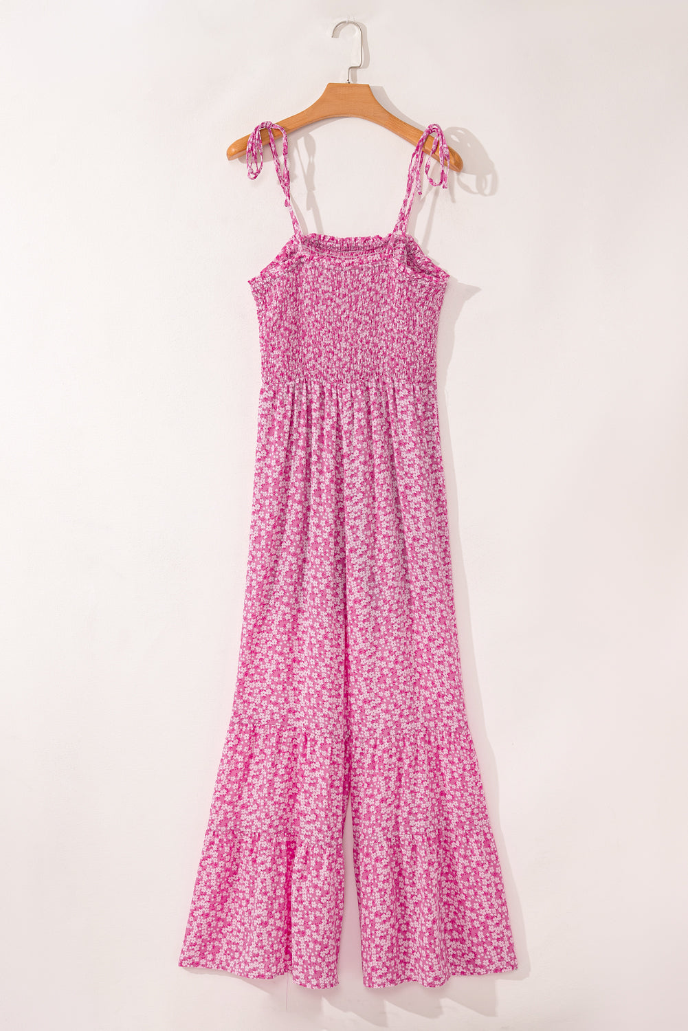 Phalaenopsis Thin Straps Smocked Bodice Wide Leg Floral Jumpsuit - Premium Bottoms/Jumpsuits & Rompers from Momma Done Gone Crafty- Just $32.13! Shop now at Momma Done Gone Crafty