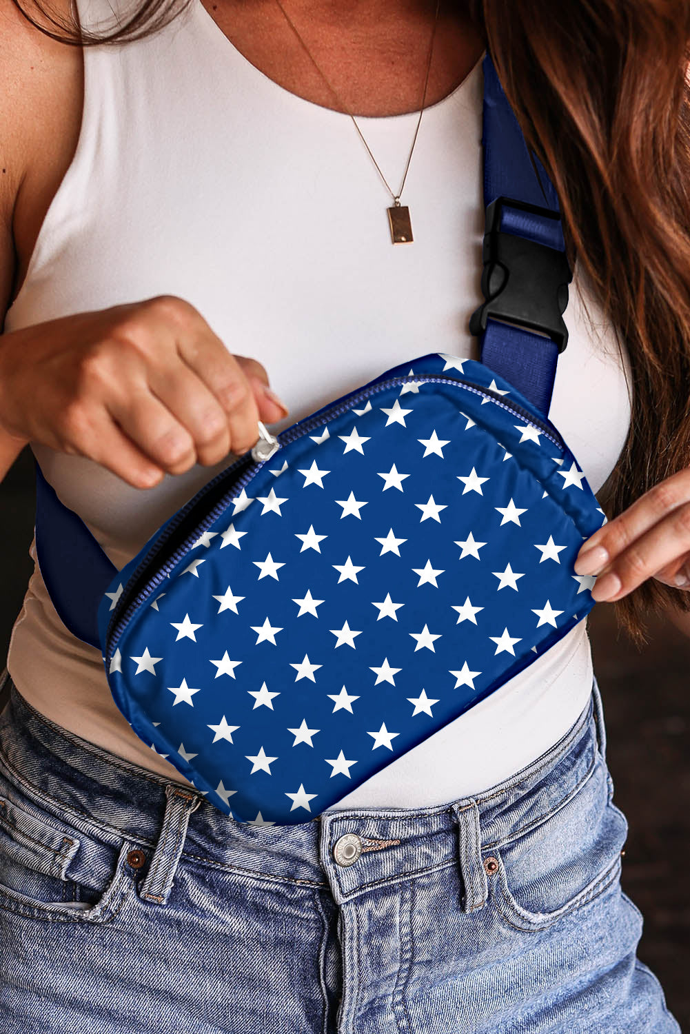 Bluing Independent Day Flag Star Printed Crossbody Bag - Premium Shoes & Bags/Crossbody Bags from Ashes 2 Wildflowers Boutique, LLC- Just $16.98! Shop now at Ashes 2 Wildflowers Boutique, LLC