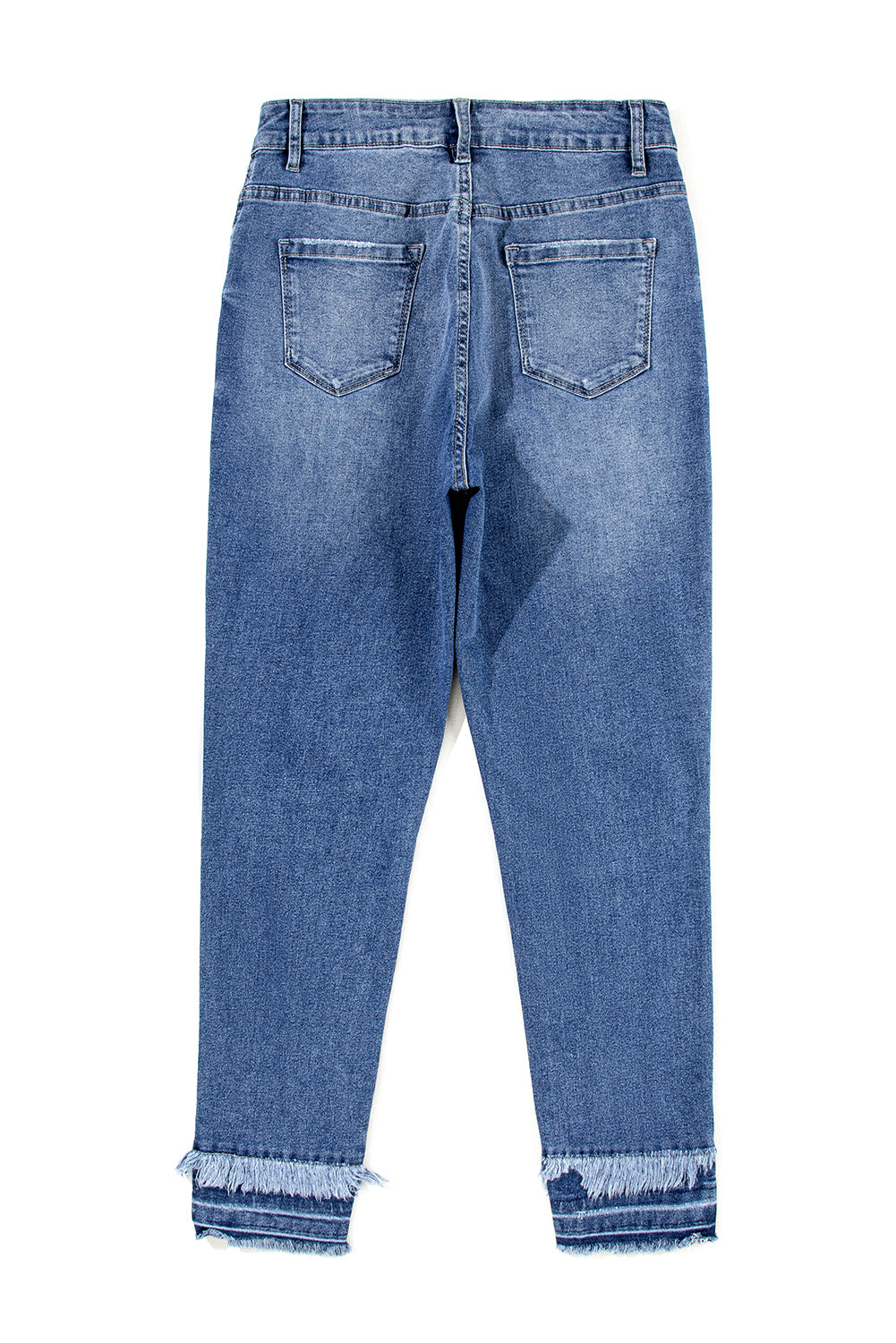 Light Blue Distressed Frayed Ankle Skinny Jeans - Premium Bottoms/Jeans from Ashes 2 Wildflowers Boutique, LLC- Just $35.52! Shop now at Ashes 2 Wildflowers Boutique, LLC