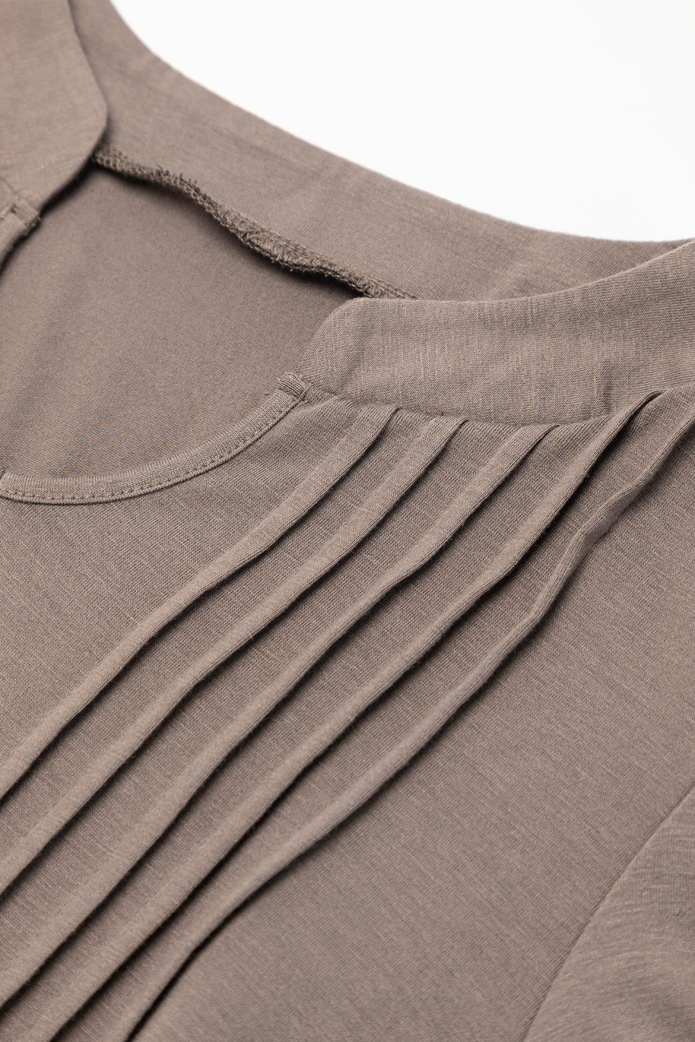 Desert Palm Notched Neck Pleated Puff Sleeve Shift T-shirt Dress - Premium Dresses/T Shirt Dresses from Ashes 2 Wildflowers Boutique, LLC- Just $18.03! Shop now at Ashes 2 Wildflowers Boutique, LLC