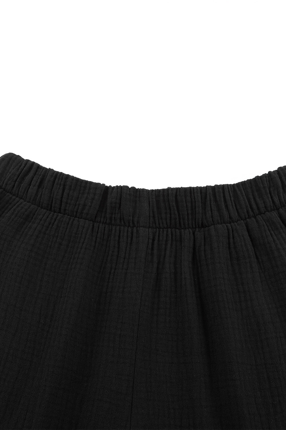Black Textured High Waist Ruffled Bell Bottom Pants - Premium Bottoms from Momma Done Gone Crafty- Just $38.99! Shop now at Momma Done Gone Crafty