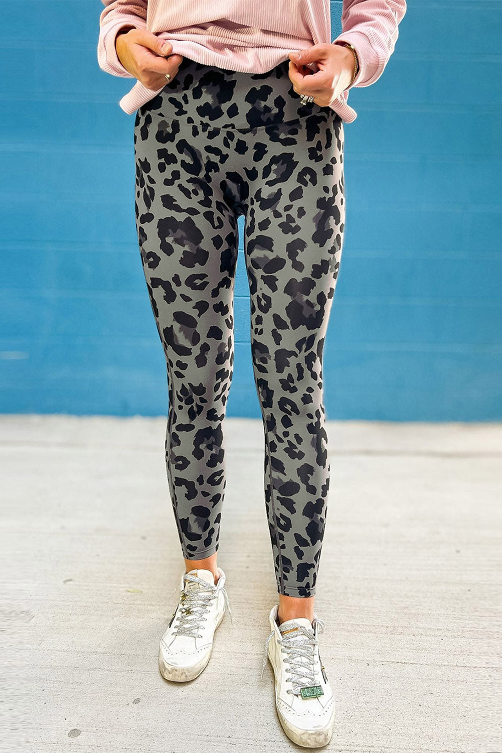 Gray Classic Leopard Print Active Leggings - Premium Bottoms/Leggings from Ashes 2 Wildflowers Boutique, LLC- Just $17.10! Shop now at Ashes 2 Wildflowers Boutique, LLC