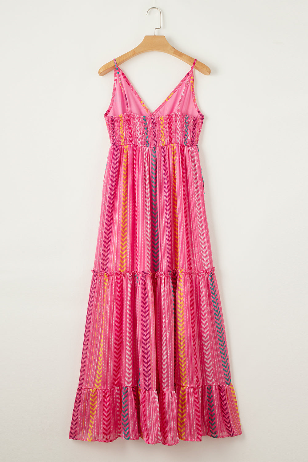 Pink Western Printed Tassel Tie V Neck Wrap Maxi Dress - Premium Dresses/Maxi Dresses from Ashes 2 Wildflowers Boutique, LLC- Just $43.92! Shop now at Ashes 2 Wildflowers Boutique, LLC